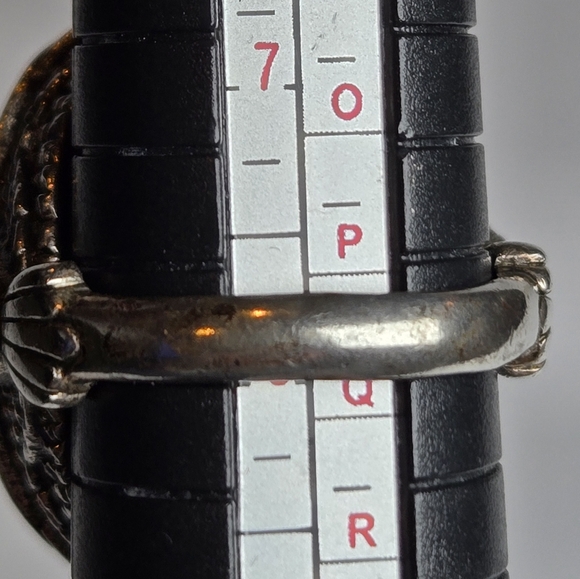 Fossil Chunky Statement Silver Tone Rhinestone Birds Turquoise Color Ring Sz 8 - Picture 8 of 12